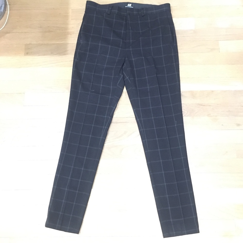 Black Plaid Pants